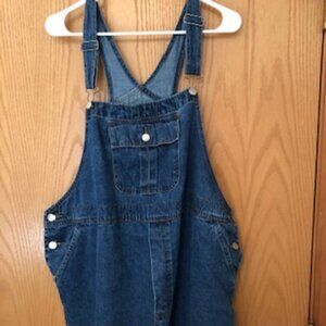 Duo Maternity Denim Blue Jean Overalls Large XL